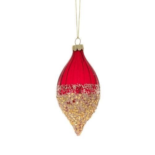 ΣΕΤ 6 ΚΟΚΚΙΝΗ ΓΥΑΛΙΝΗ ΜΠΑΛΑ ΔΑΚΡΥ ΜΕ ΧΡΥΣΑ ΑΣΤΕΡΙΑ 6Χ13ΕΚ