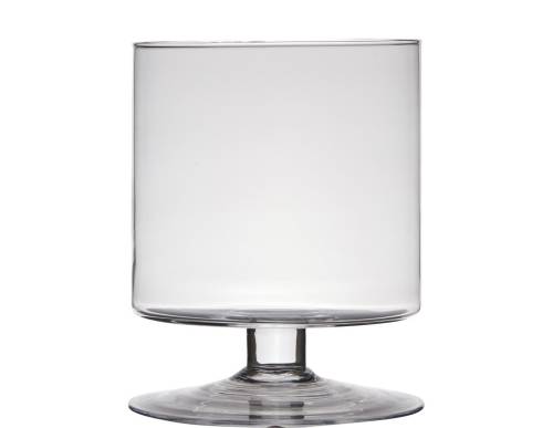 Βάζο γυαλ. με πόδι διάφανο  Φ19 Η24cm