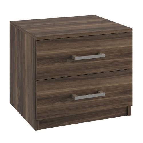 DEVON Κομοδίνο με 2 Συρτάρια, Απόχρωση Καρυδί Ε-00025301 Ε756,1