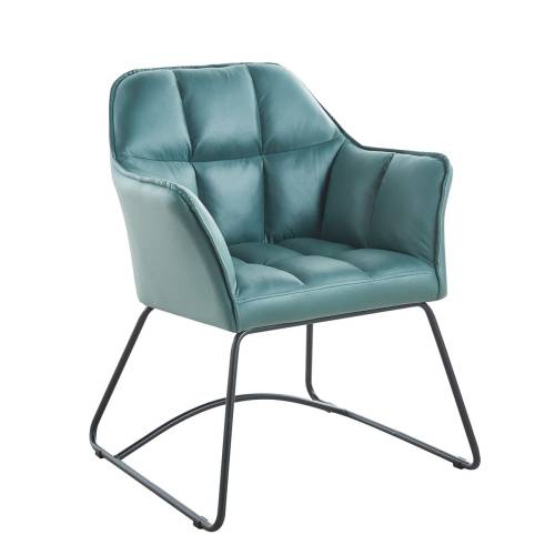 POLLY Πολυθρόνα Μέταλλο Βαφή Μαύρο, Ύφασμα Suede Olive Green Ε-00025097 ΕΜ719,1