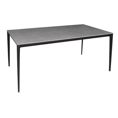 BARRET Τραπέζι Τραπεζαρίας - Κουζίνας, Alu Μαύρο, Επιφάνεια Sintered Stone Γκρι Ε-00025115 ΕΜ835,2