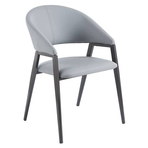 DELI Πολυθρόνα Μέταλλο Βαφή Μαύρο, Pu Γκρι Ε-00025180 ΕΜ175,2