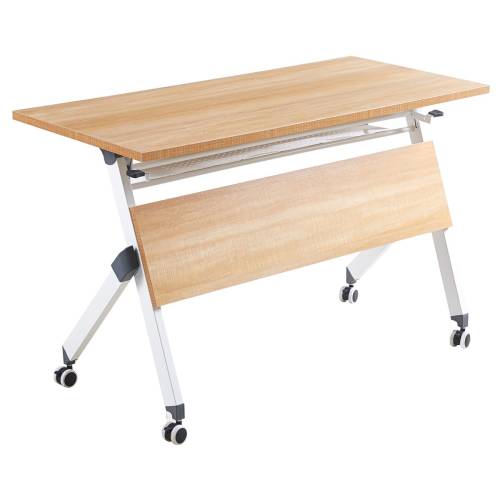 UNIT Γραφείο Η/Υ, Μέταλλο Βαφή Άσπρο, Melamine Απόχρωση Sonoma Ε-00025240 ΕΟ4394