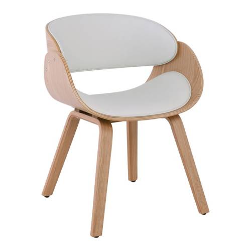 JOY Πολυθρόνα-Pro Τραπεζαρίας, Φυσικό, Pu Άσπρο Ε-00024775 Ε7512,20