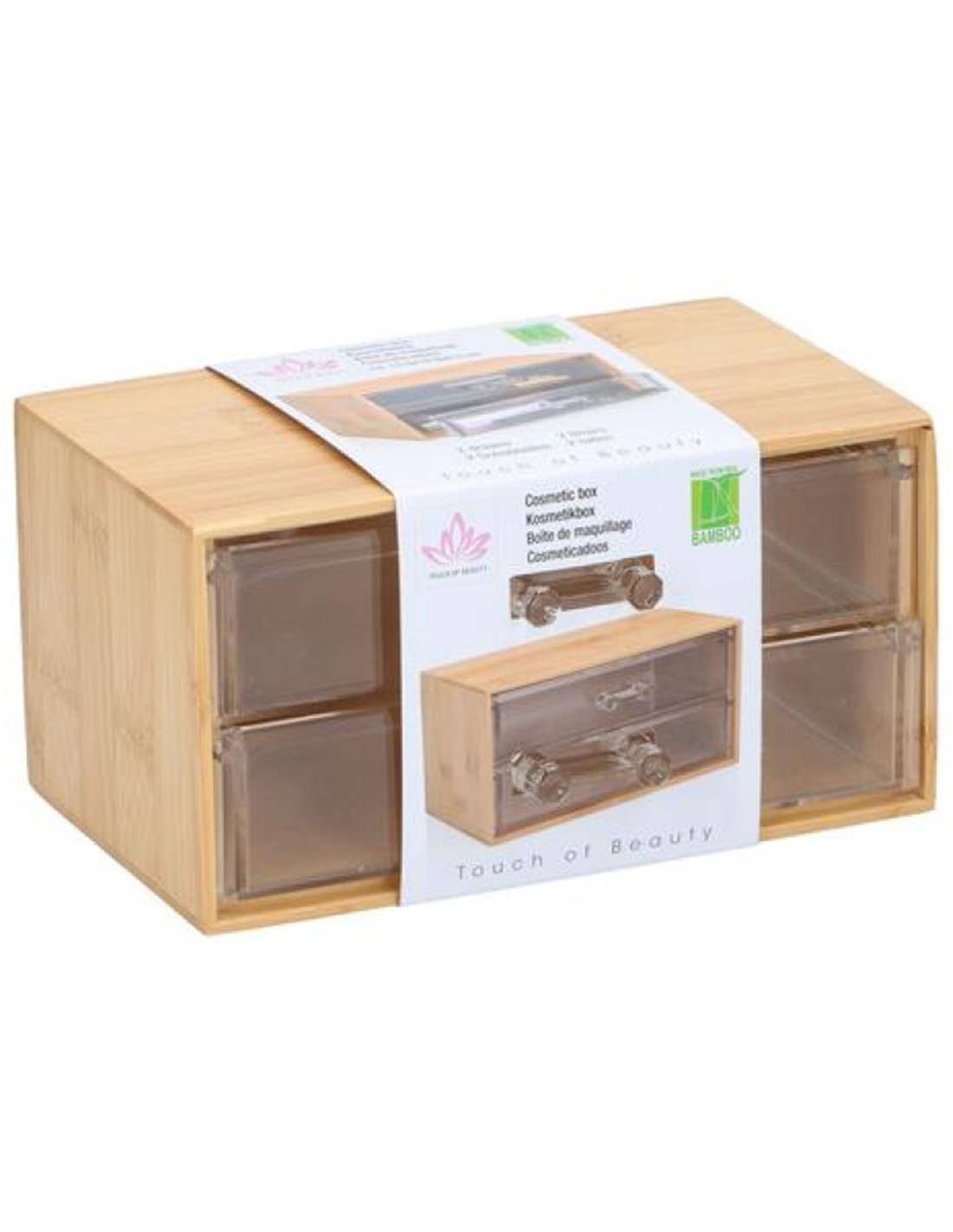 Κουτί αποθ. bamboo/2συρτάρια 10,5x18,9x9,5cm