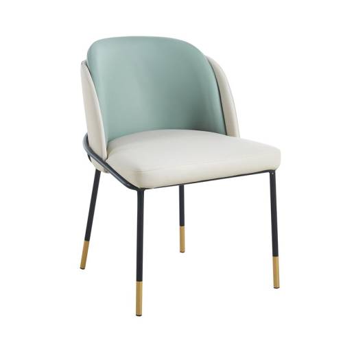SELECT Καρέκλα Τραπεζαρίας- Κουζίνας, Μέταλλο Βαφή Μαύρο, Pu Μπεζ-Sage Green Ε-00025216 ΕΜ177,3