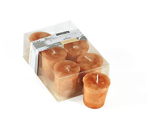 Άρωματικό Κερί Votive σετ/6 Passion Ροδακινί χρώμα. WF708