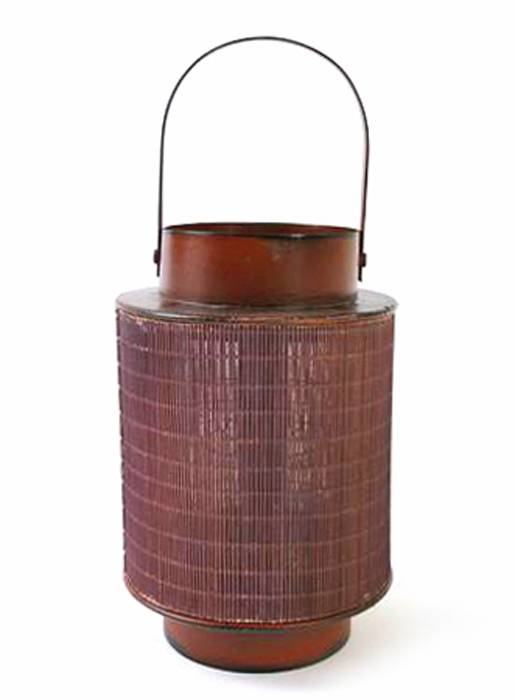 Φανάρι ETHNIC Bamboo Indian Red,22cm LEV-1600