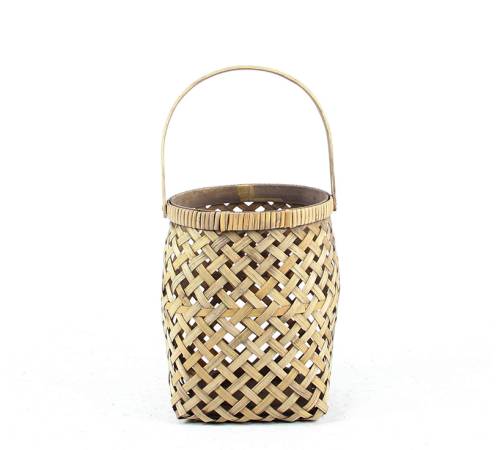 Φανάρι(με γυαλί) από Bamboo φυσικό χρ.,22cm GR439