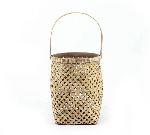 Φανάρι(με γυαλί) από Bamboo φυσικό χρ.,28,5cm GR440