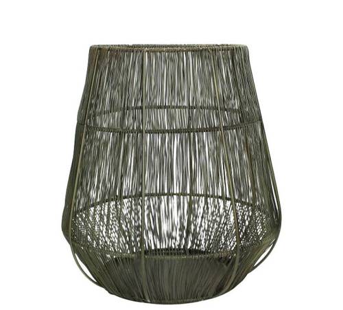 Συρμάτινο πλεκτό φανάρι μπρονζέ, 28cm WER-5810