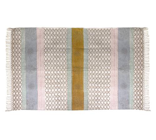 Χαλί Cotton "Block print" πολύχρωμο,κρόσσια,120x180cm GK100