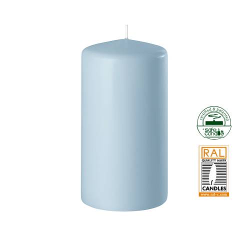 Κερί κορμός γαλάζιο ματ,7x14cm WL214