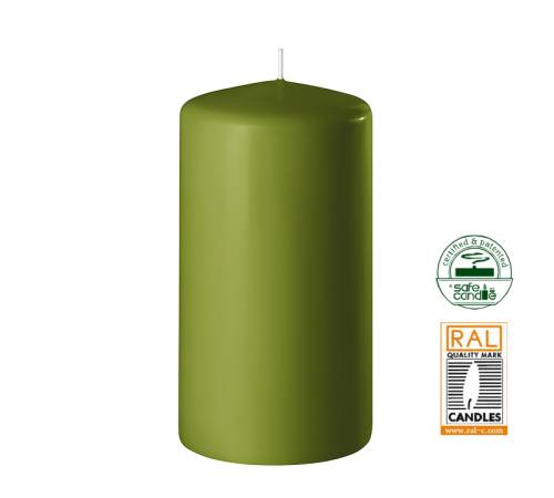 Κερί κορμός λαδί ματ,7x14cm WL216