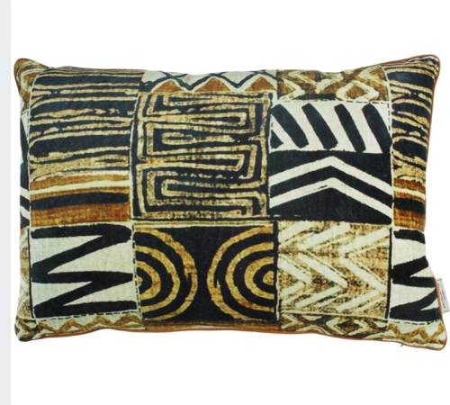 Μαξιλάρι tribal, λαδί/καφέ, 40x60cm XET-7005