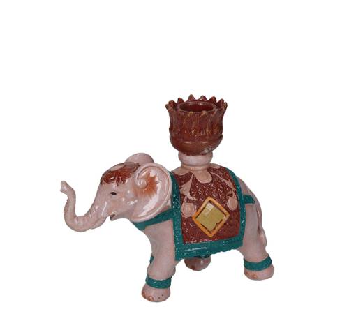 Κηροπήγιο ελέφαντας σε Ινδικό στυλ, 13,5cm XET-9576