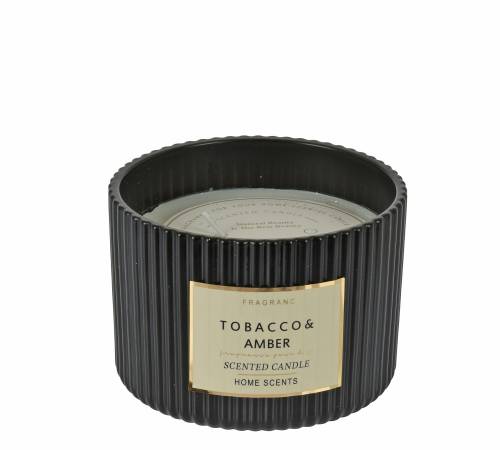 Αρωματικό κερί σε μαύρο γυαλί, 2 αρωμ.,11.5x8cm CA324