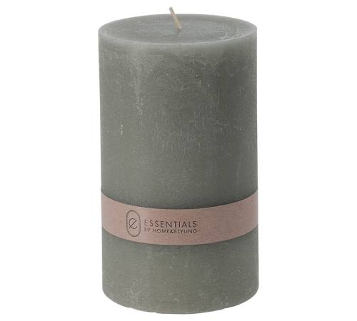 Κερί κορμός 9x15cm, ρουστίκ, αν.γκρι CA340