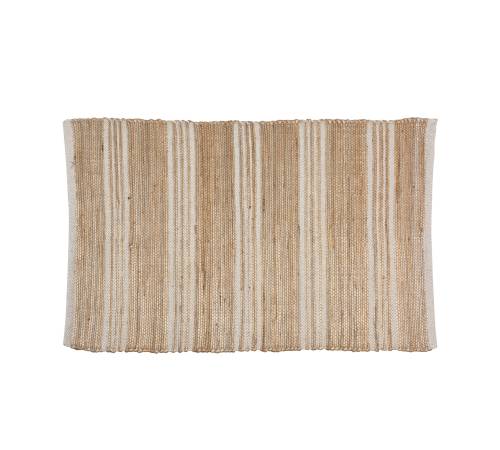 Χαλάκι cotton+γιούτα, με ρίγες,2σχδ.,60x90cm HE324