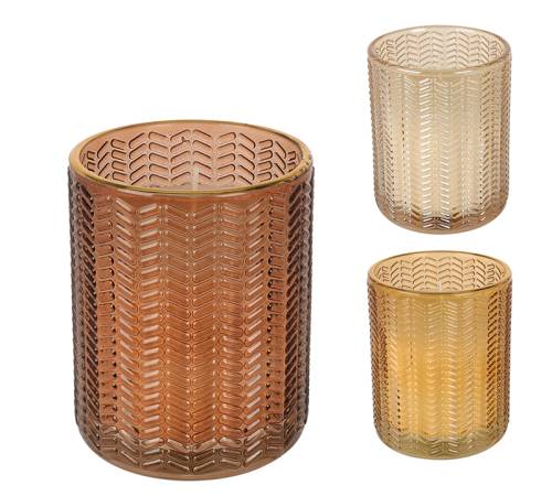 Κερί αρωματικό σε γυάλινο δοχείο (3χρ.) 10x12cm CA369