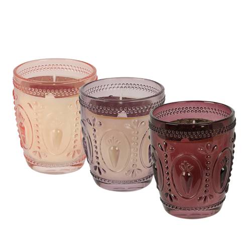 Κερί αρωματικό σε γυάλινο vintage δοχείο (3 χρ.) 8x10cm CA388