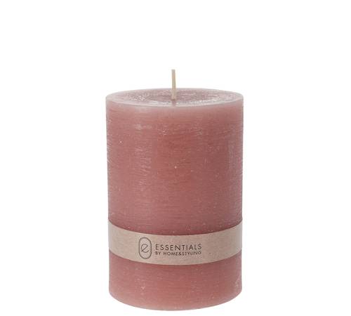 Κερί κορμός 7x10cm, ρουστίκ, ροζ CA384