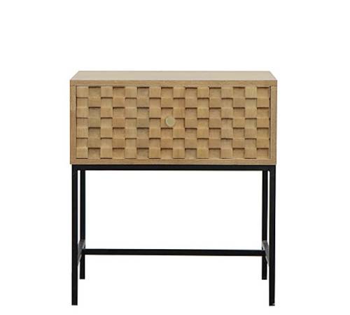 Κομοδίνο 1 συρτάρι,μεταλ/κά πόδια,51.5x40x56 EP479