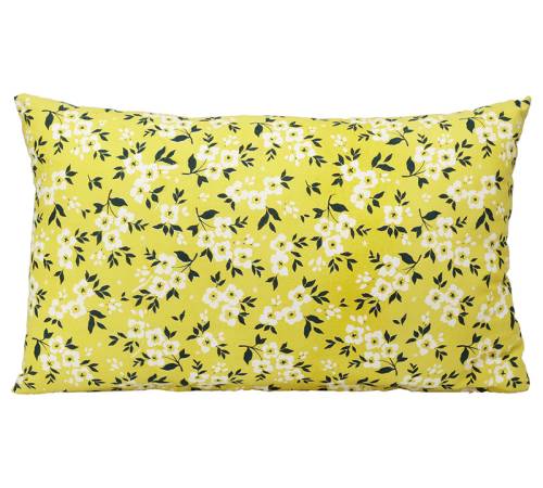 Μαξιλάρι cotton σχ.φλοραλ κίτρινο 50x30cm HE441