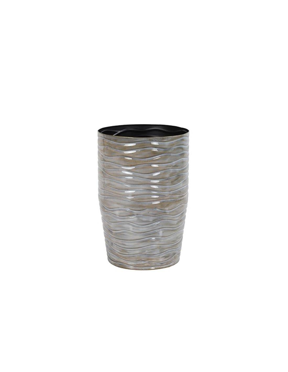 Βάζο περλέ μεταλ Φ28 Η42,5cm