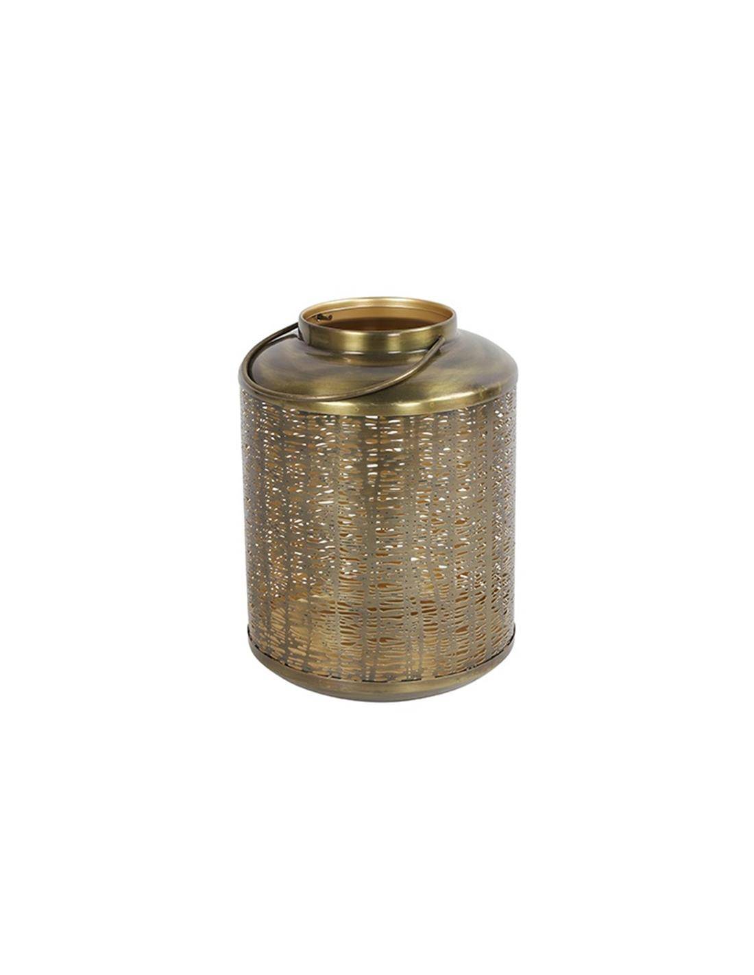 Φανάρι μεταλ. Χρυσό αντικέ 18Χ25CM