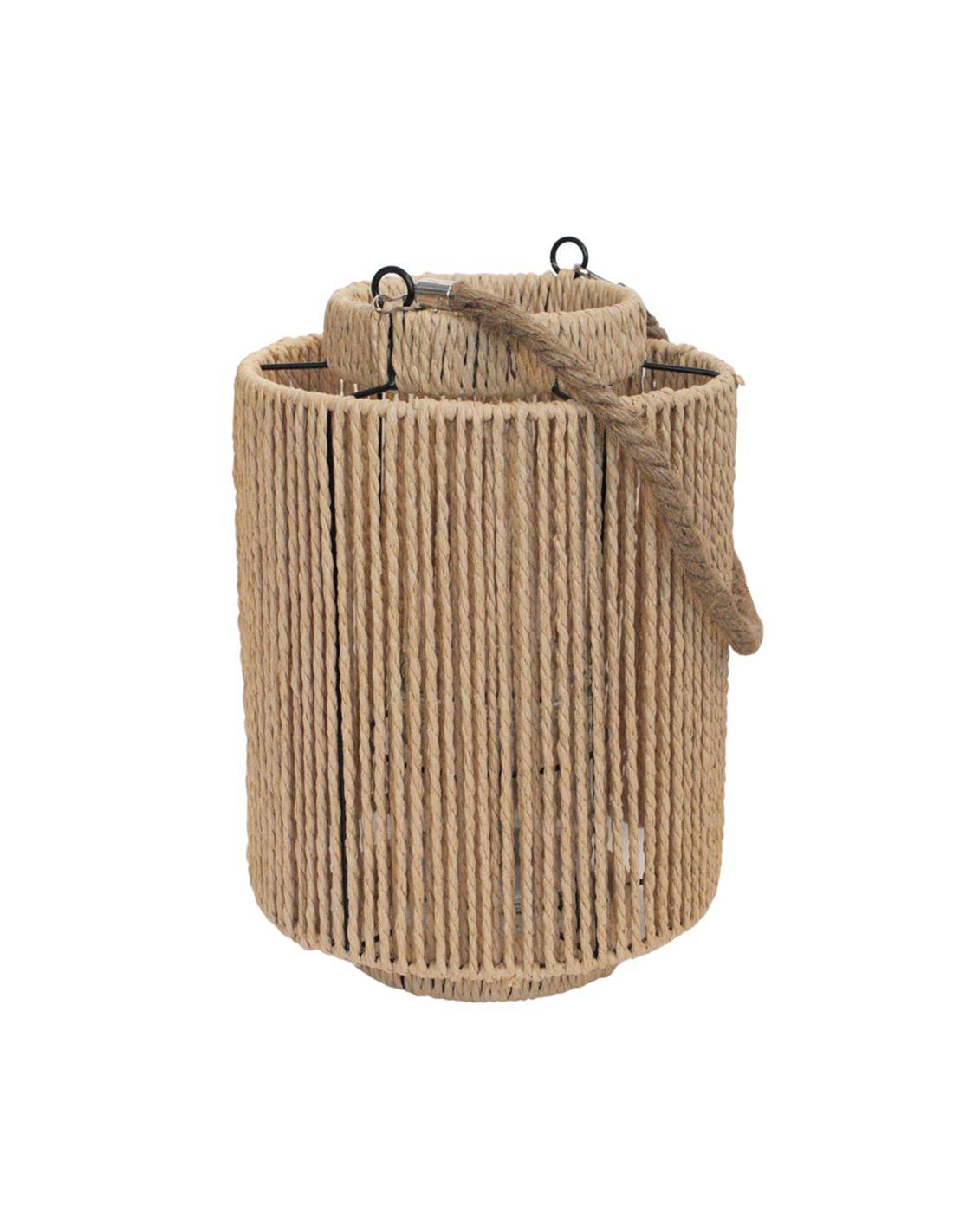 Φανάρι τεχν.Raffia φυσικό Φ22Η24cm