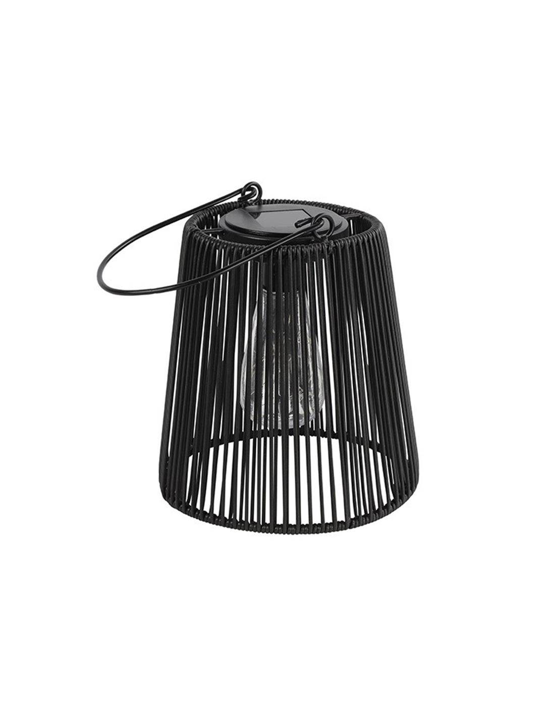 Φωτιστικό ήλιου καπέλο μαύρο/LED 19X21,5H21,5cm