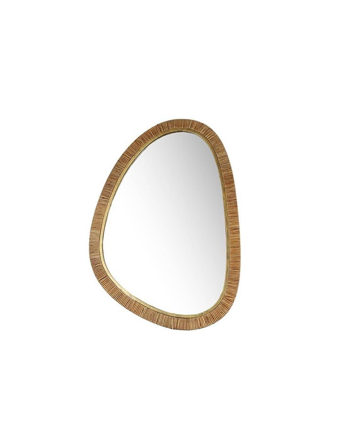 Καθρέφτης ξυλ.φυσικό χρώμα 101,5Χ69cm