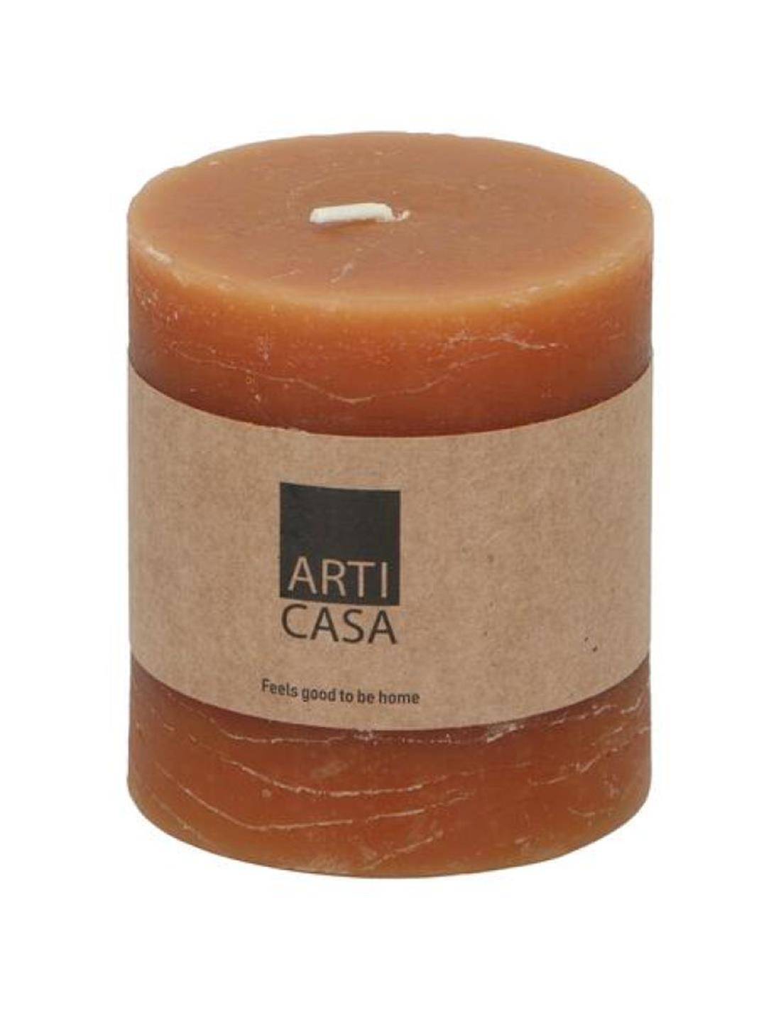 Κερί κορμός πορτοκαλί Φ7 Η8cm