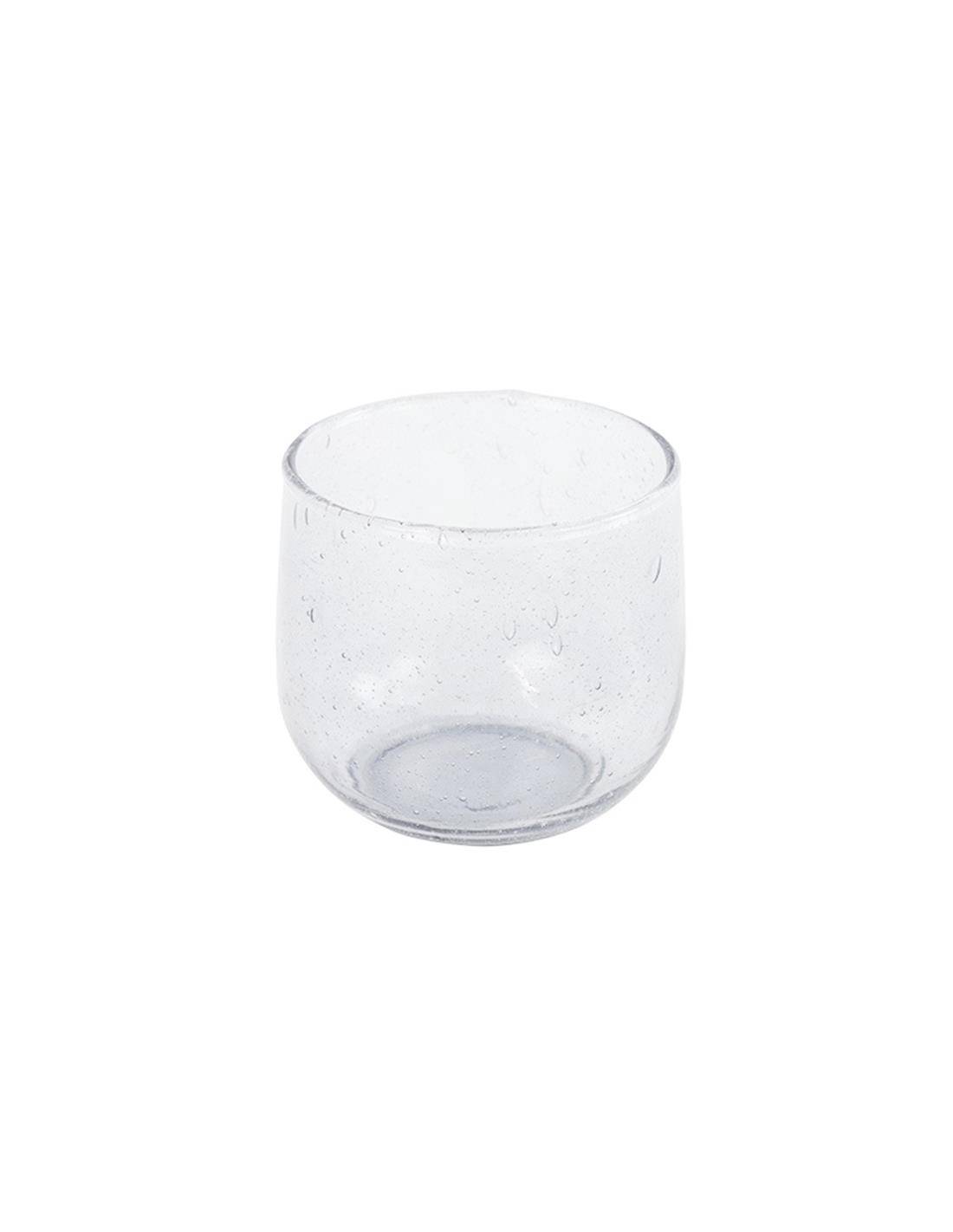 Κηροπήγιο γυάλ. Ποτήρι διάφανο Φ10 Η9cm
