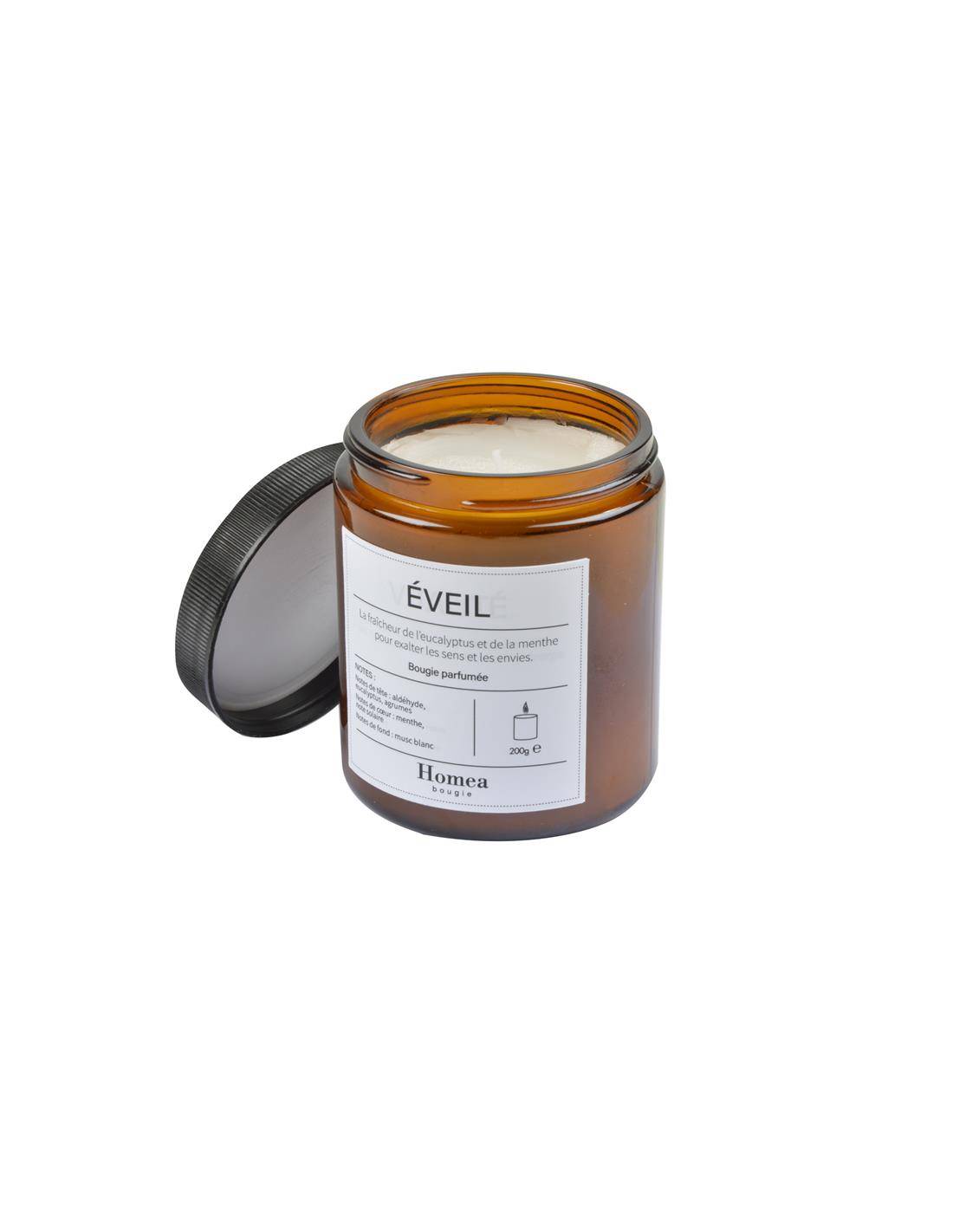 Ποτήρι με καπακι γυαλ.καφέ με αρωμ.κερί Awakening Φ7,5 Η9,5cm