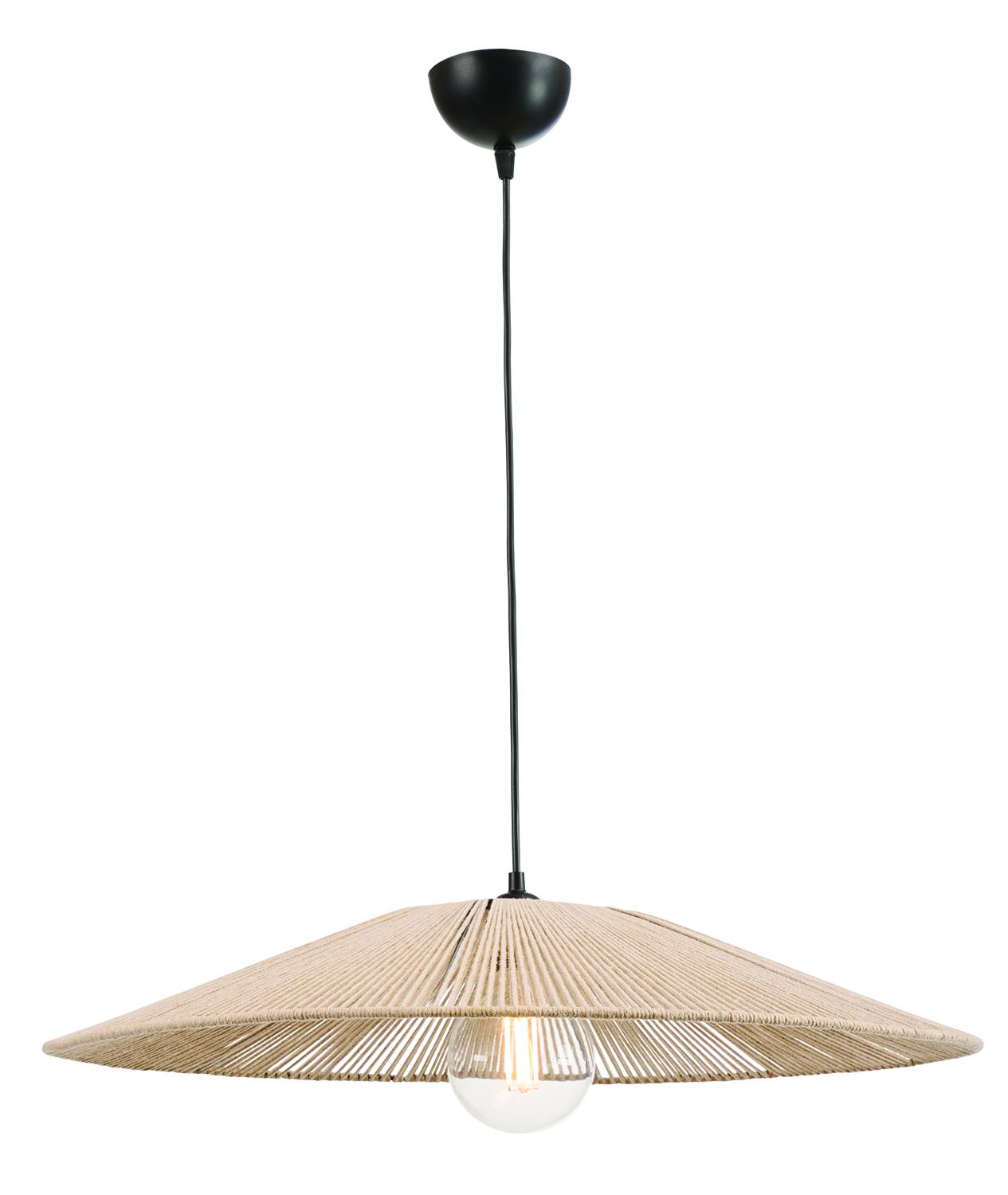 Φωτιστικό μονόφωτο σχοινί natural Ε27 Φ40