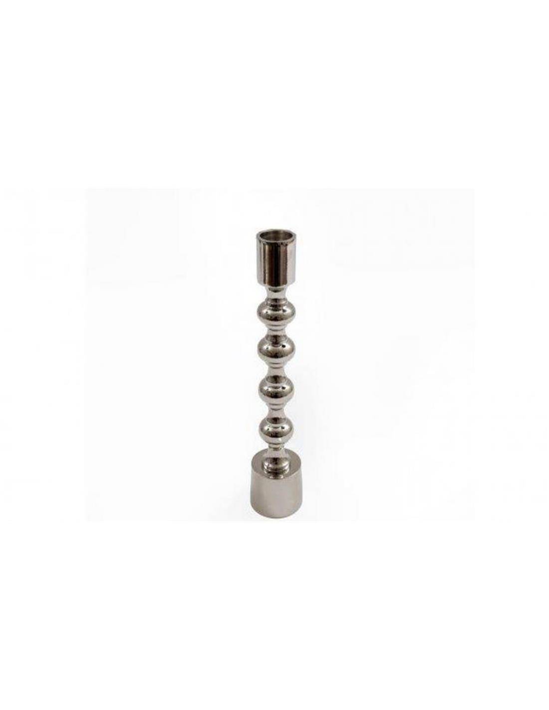 Κηροπήγιο μονόκερο αλουμ.ασημί 19,5εκ.