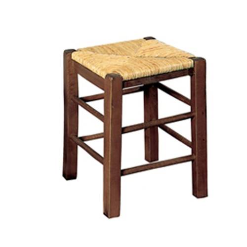 ΤΑΒΕΡΝΑΣ Σκαμπό Βοηθητικό, Οξιά Εμποτισμός Καρυδί, Κάθισμα Ψάθα Ρ-00003302 Ρ978,Ε2