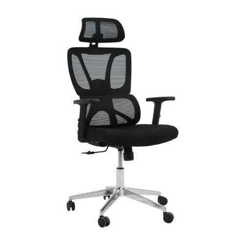 ΚΑΡΕΚΛΑ ΓΡΑΦΕΙΟΥ Fylliana FL335 ΜΑΥΡΗ ΠΛΑΤΗ-ΜΑΥΡΟ ΚΑΘΙΣΜΑ 64x62x130εκ