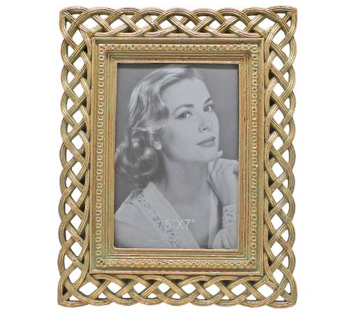 Φωτο/θήκη,polyresin χρυσή 13x18cm KO189