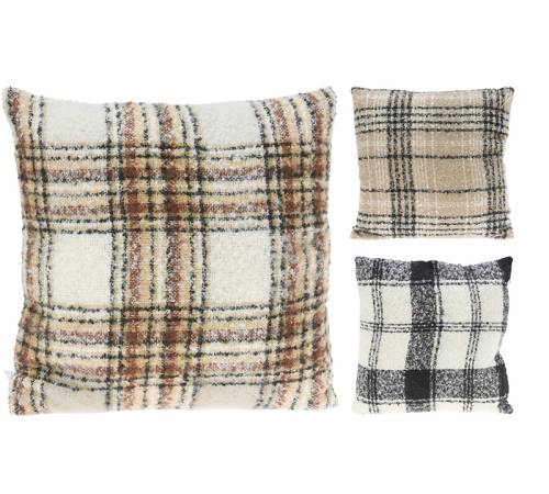 Μαξιλάρι τύπου μοχέρ καρώ σχ. 45x45cm HE583