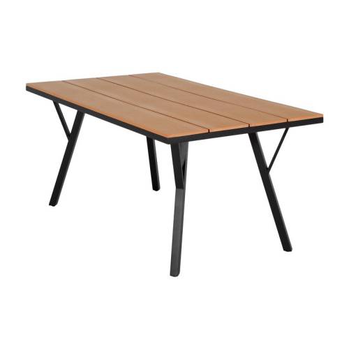 ΜΕΤΑΛΛΙΚΟ ΤΡΑΠΕΖΙ ΚΗΠΟΥ Fylliana FL6514 ΜΕ ΕΠΙΦΑΝΕΙΑ POLYWOOD ΧΡΩΜΑ ΓΚΡΙ 160x91x72εκ