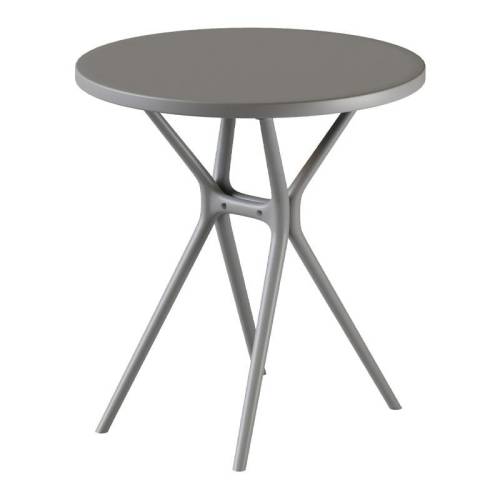 ΣΤΡΟΓΓΥΛΟ ΤΡΑΠΕΖΙ ΕΞΟΧΗΣ ΠΟΛΥΠΡΟΠΥΛΕΝΙΟΥ Fylliana FL7 ΓΚΡΙ ΧΡΩΜΑ 70x71εκ