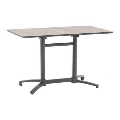 ΤΡΑΠΕΖΙ ΚΗΠΟΥ HPL ΑΝΑΔΙΠΛΟΥΜΕΝΟ Fylliana Flavio ΓΚΡΙ ΣΚΟΥΡΟ ΧΡΩΜΑ 120x70x72εκ