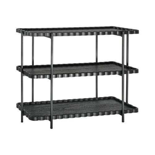 ΒΟΗΘΗΤΙΚΟ ΤΡΑΠΕΖΑΚΙ MDF ΣΑΛΟΝΙΟΥ Fylliana FL03250  ΜΑΥΡΟ ΧΡΩΜΑ 122x42x96εκ