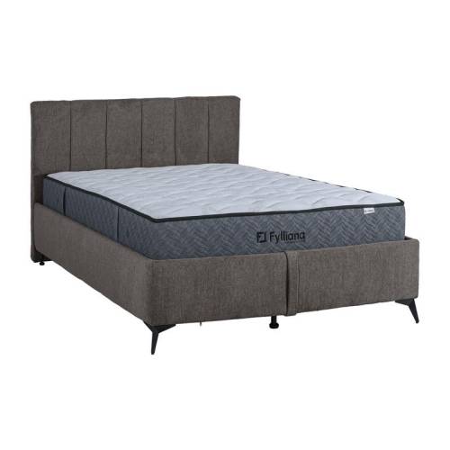 ΔΙΠΛΟ ΚΡΕΒΑΤΙ Fylliana David ΓΚΡΙ ΧΡΩΜΑ ΥΦΑΣΜΑΤΟΣ 211x172x118εκ (160x200)