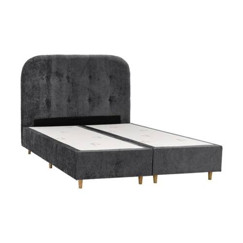 ΔΙΠΛΟ ΚΡΕΒΑΤΙ Fylliana New Amsterdam ΓΚΡΙ ΧΡΩΜΑ ΥΦΑΣΜΑΤΟΣ 160x208x124εκ (160x200)