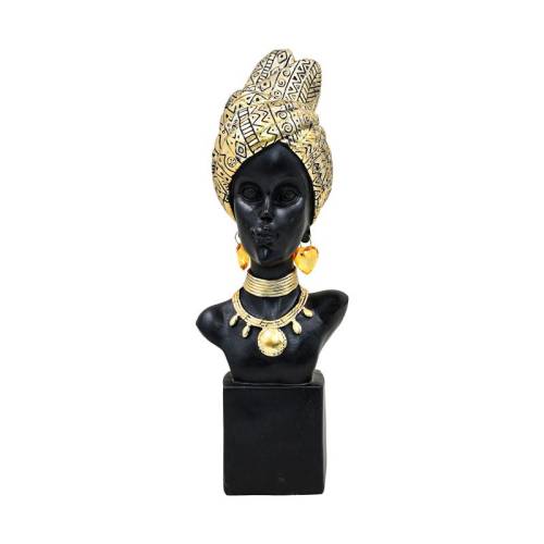 ΕΠΙΤΡΑΠΕΖΙΑ ΔΙΑΚΟΣΜΗΤΙΚΗ ΦΙΓΟΥΡΑ Fylliana FL213909 ΜΑΥΡΟ-ΧΡΥΣΟ ΧΡΩΜΑ 13x10x35εκ