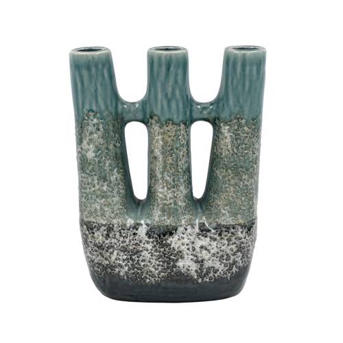 ΚΕΡΑΜΙΚΟ ΒΑΖΟ Fylliana FL3205 ΠΡΑΣΙΝΟ-ΓΚΡΙ ΧΡΩΜΑ 24x12x30εκ